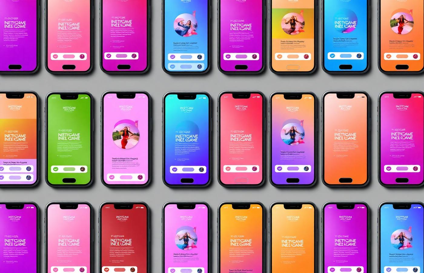Grid de 22 plantillas de bio de Instagram